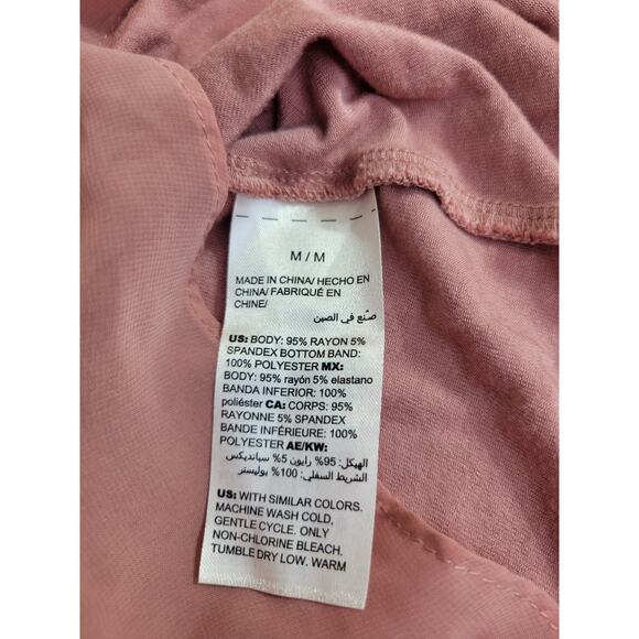 Soma Pink Red Floral Scoop Neck Sleeveless Tunic Tank Top Women's Size Medium - Picture 8 of 9